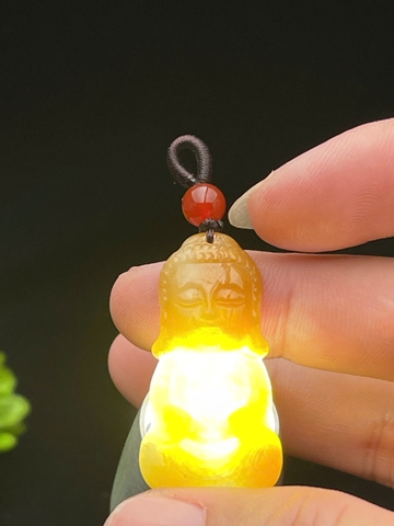 NT1281A Tiểu Bồ Tát hoàng phỉ ngọc phỉ thuý tự nhiên(Jadeite A)