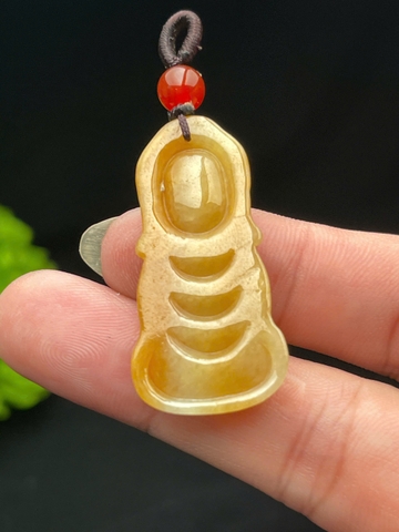 NT1281A Tiểu Bồ Tát hoàng phỉ ngọc phỉ thuý tự nhiên(Jadeite A)