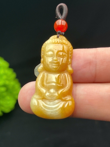 NT1281A Tiểu Bồ Tát hoàng phỉ ngọc phỉ thuý tự nhiên(Jadeite A)