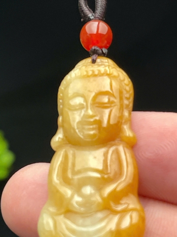 NT1281A Tiểu Bồ Tát hoàng phỉ ngọc phỉ thuý tự nhiên(Jadeite A)