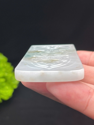 NT1287 Vô sự bài vạn sự hanh thông  ngọc phỉ thuý tự nhiên(Jadeite A)