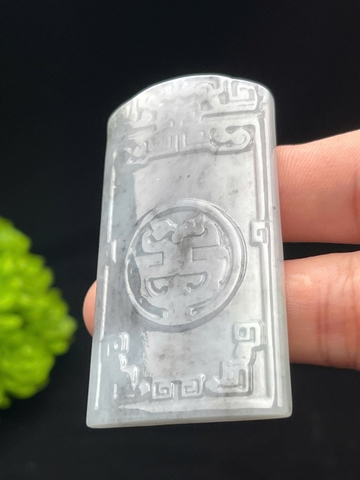 NT1285 Vô sự bài vạn sự hanh thông  ngọc phỉ thuý tự nhiên(Jadeite A)