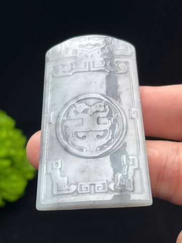 NT1285 Vô sự bài vạn sự hanh thông  ngọc phỉ thuý tự nhiên(Jadeite A)