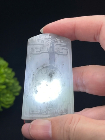 NT1285 Vô sự bài vạn sự hanh thông  ngọc phỉ thuý tự nhiên(Jadeite A)