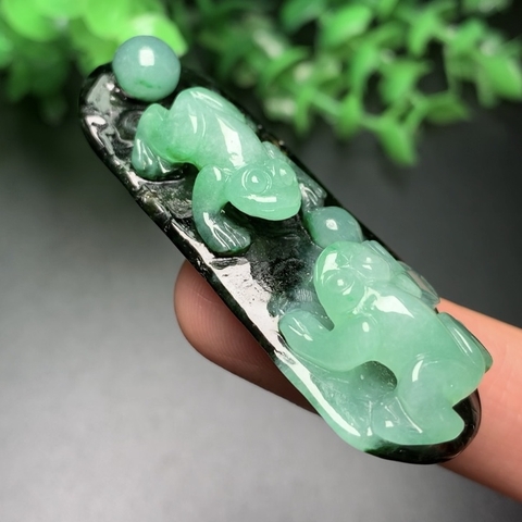 CÓC HÚT TÀI NGỌC PHỈ THÚY XANH HP -nt0001