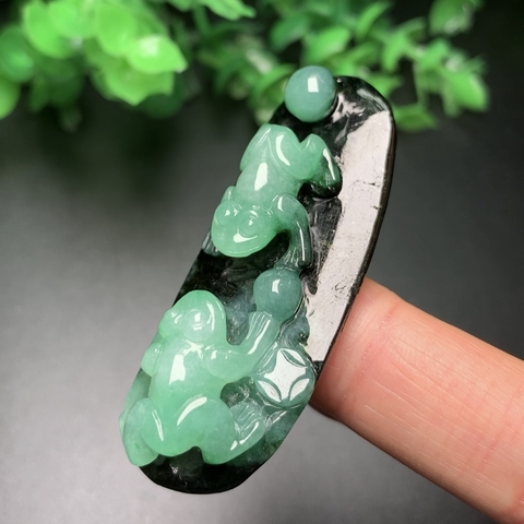 CÓC HÚT TÀI NGỌC PHỈ THÚY XANH HP -nt0001