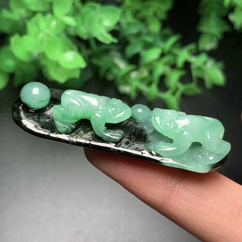 CÓC HÚT TÀI NGỌC PHỈ THÚY XANH HP -nt0001