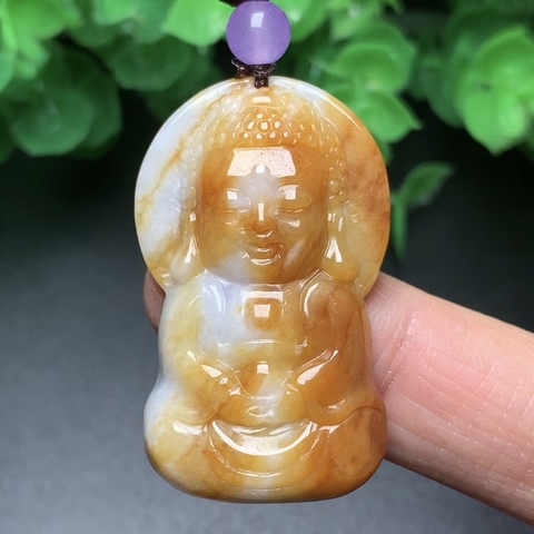 MẶT DÂY ĐEO PHẬT TỔ 2 MÀU NGỌC PHỈ THÚY HP -nt0028