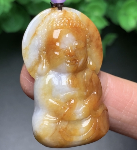 MẶT DÂY ĐEO PHẬT TỔ 2 MÀU NGỌC PHỈ THÚY HP -nt0028