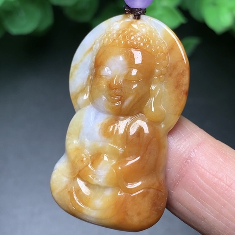 MẶT DÂY ĐEO PHẬT TỔ 2 MÀU NGỌC PHỈ THÚY HP -nt0028