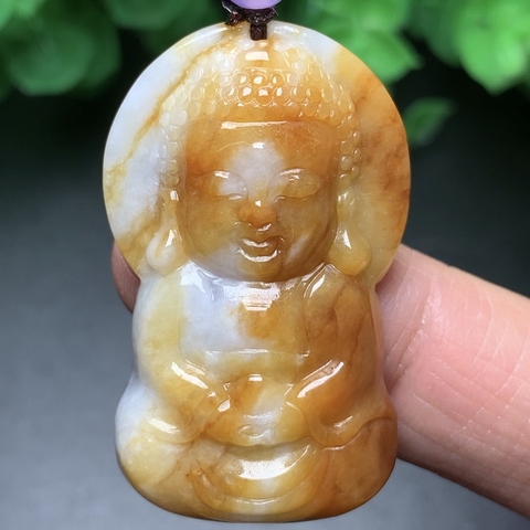 MẶT DÂY ĐEO PHẬT TỔ 2 MÀU NGỌC PHỈ THÚY HP -nt0028