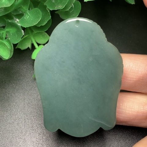 MẶT DÂY ĐEO NGỌC PHẬT A DI ĐÀ PHỈ THÚY XANH HP -nt0043