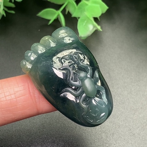 NGỌC BÀN CHÂN PHẬT CÁT TƯỜNG PHỈ THÚY -nt0096