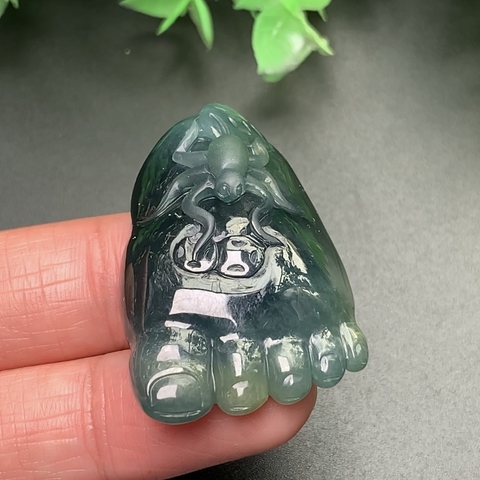 NGỌC BÀN CHÂN PHẬT CÁT TƯỜNG PHỈ THÚY -nt0096