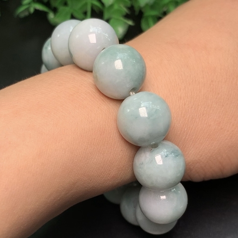 VÒNG HẠT NGỌC PHỈ THÚY HẠT ĐÔI HP 14.5 - 16  mm -nt251