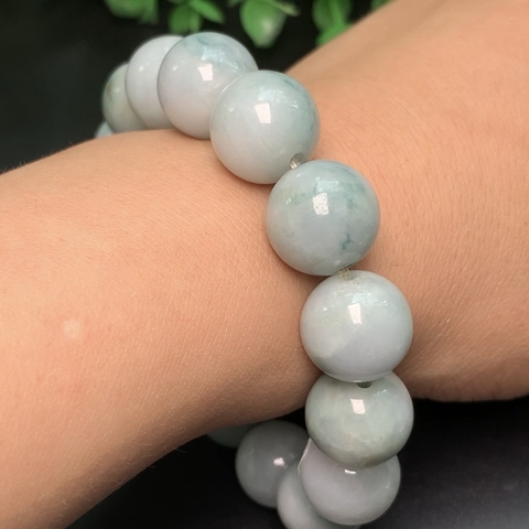 VÒNG HẠT NGỌC PHỈ THÚY HẠT ĐÔI HP 14.5 - 16  mm -nt251