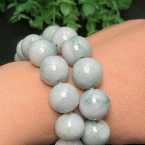 VÒNG HẠT NGỌC PHỈ THÚY HẠT ĐÔI HP 14.5 - 16  mm -nt251