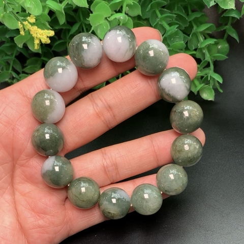 VÒNG HẠT NGỌC PHỈ THÚY HẠT ĐÔI 13- 15  mm -nt252