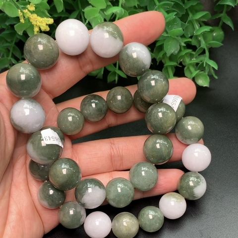 VÒNG HẠT NGỌC PHỈ THÚY HẠT ĐÔI 13- 15  mm -nt252