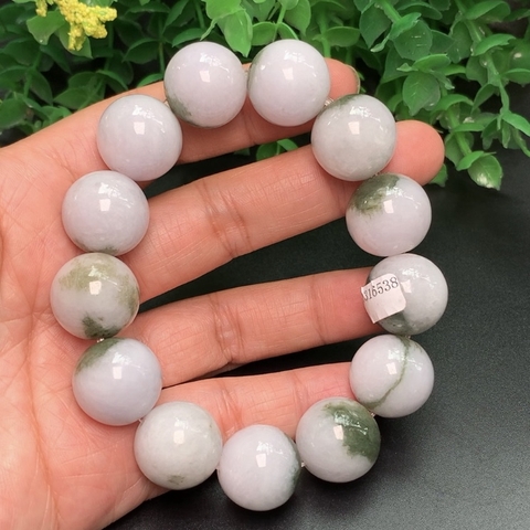 VÒNG HẠT NGỌC PHỈ THÚY ĐÔI HẠT 2 MÀU 17mm HP -nt253