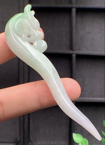 TRÂM NGỌC ĐẦU RỒNG Ngọc phỉ thúy tự nhiên Jadeite A - NT550