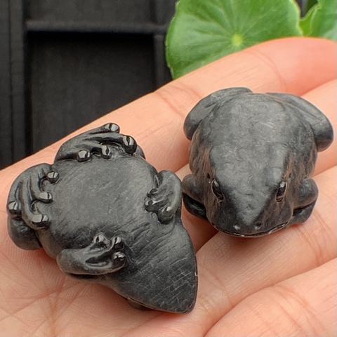 NT571  CÓC NGỌC ĐEN Ngọc phỉ thúy tự nhiên Jadeite A -