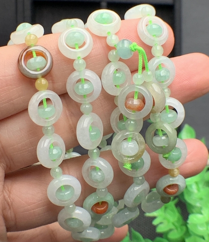 CHUỖI HẠT RỖNG 10MM Ngọc phỉ thúy tự nhiên Jadeite A - NT578