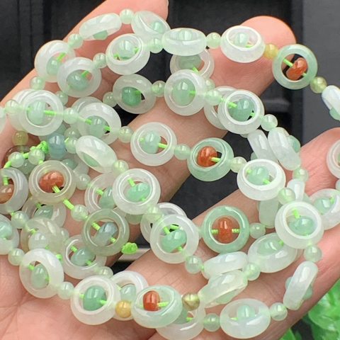 CHUỖI HẠT RỖNG 10MM Ngọc phỉ thúy tự nhiên Jadeite A - NT578