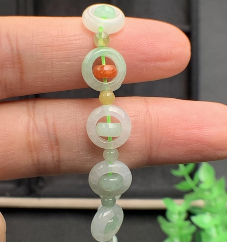 CHUỖI HẠT RỖNG 10MM Ngọc phỉ thúy tự nhiên Jadeite A - NT578