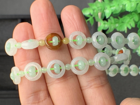 CHUỖI HẠT RỖNG 10MM Ngọc phỉ thúy tự nhiên Jadeite A - NT578