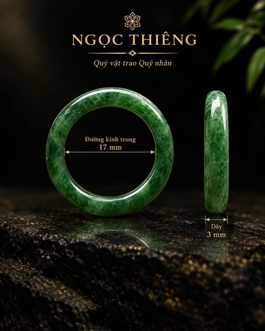 NT1444 Nhẫn sơn thuỷ ni17mm ngọc phỉ thuý tự nhiên (jadeite a)
