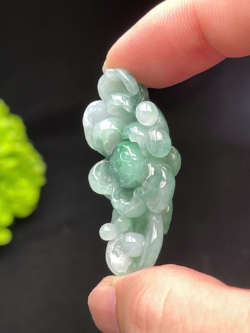 NT1297 Liên hoa ngọc phỉ thuý tự nhiên(JADEITE A)