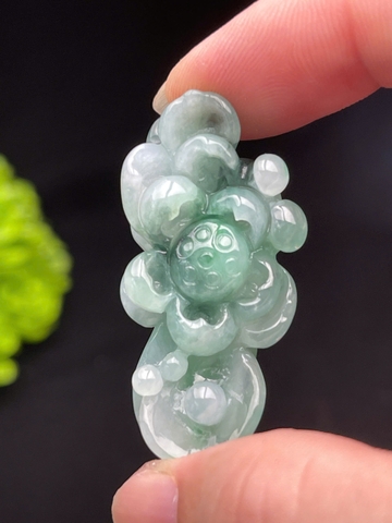 NT1297 Liên hoa ngọc phỉ thuý tự nhiên(JADEITE A)