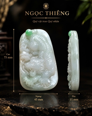 NT1443 Ngoạ hổ ngọc phỉ thuý tự nhiên (JADEITE A)