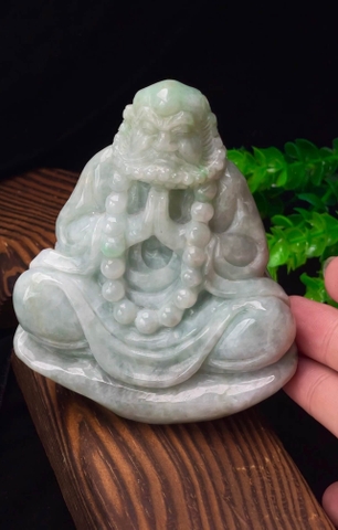 NT1245 Tượng ngài Đạt Ma Sư Tổ ngọc phỉ thuý tự nhiên( Jadeite A)