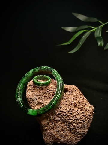 NT1444 Nhẫn sơn thuỷ ni17mm ngọc phỉ thuý tự nhiên (jadeite a)