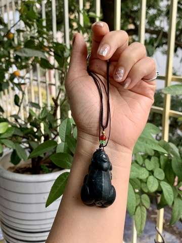 Mặt dây tuổi hợi Ngọc phỉ thuý tự nhiên Jadeite loại A -NT1066