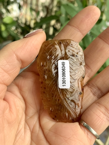 Mặt cua tài lộc huyết tách màu Ngọc phỉ thuý tự nhiên Jadeite loại A -NT1072