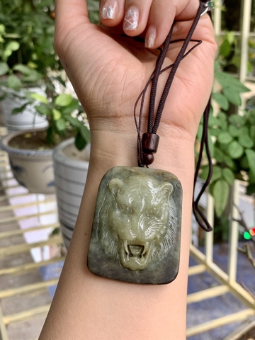 Mặt Đầu hổ Ngọc phỉ thuý Tự nhiên Jadeite loại A -NT1061