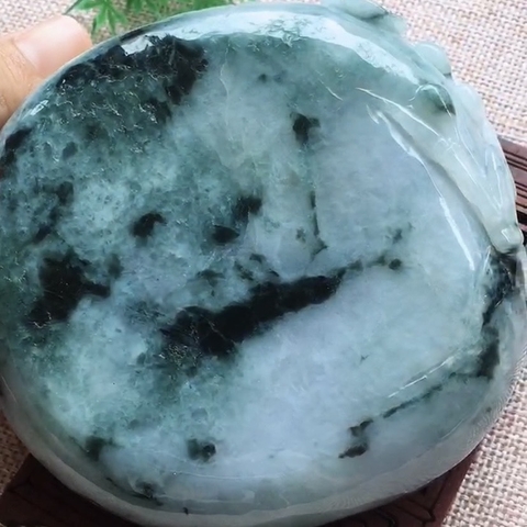 NGHIÊN MỰC hoa khai phú quý ngọc phỉ thúy tự nhiên (Jadeite A) -nt524