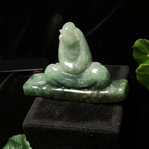 Tượng Ngộ Đạo Ngọc phỉ thúy tự nhiên (Jadeite A) -NT640