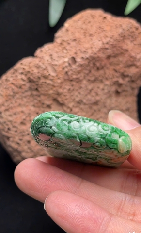NT1427 Mặt dây CÁT TƯỜNG NHƯ Ý ngọc phỉ thuý tự nhiên ( JADEITE A)
