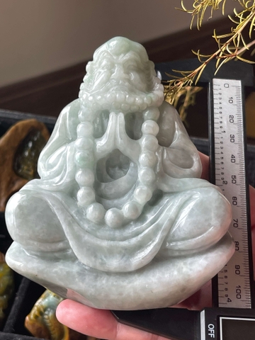 NT1245 Tượng ngài Đạt Ma Sư Tổ ngọc phỉ thuý tự nhiên( Jadeite A)