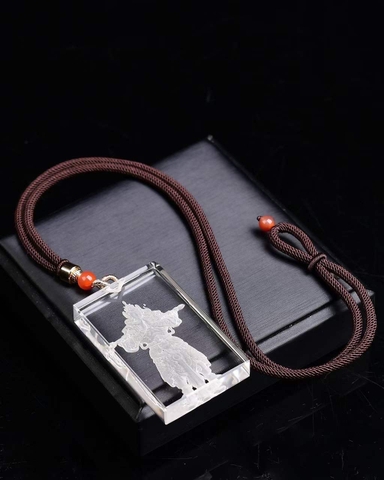 NT1252 mặt dây Thần Hộ Pháp thạch anh trắng