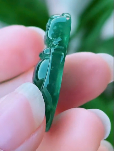 NT1307 Phật Di Lặc ngọc phỉ thuý tự nhiên ( JADEITE A)