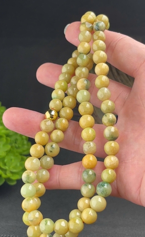 NT1317-size8.7  (78 hạt) chuỗi hạt hoàng tông  ngọc phỉ thuý tự nhiên ( JADEITE A)