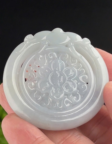 NT1318 Văn Thù Sư Lợi Bồ Tát  ngọc phỉ thuý tự nhiên ( JADEITE A)