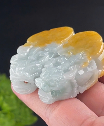 NT1321 Tỳ Hưu hoàng gia lục ngọc phỉ thuý tự nhiên ( JADEITE A)