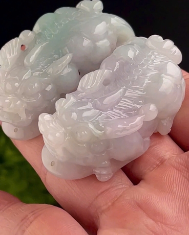 NT1322 Tỳ Hưu thiên lộc- tịch tà ngọc phỉ thuý tự nhiên ( JADEITE A)