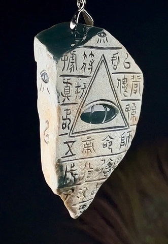 NT1326 Ngọc bội Tam Điểm ngọc phỉ thuý tự nhiên ( JADEITE A)